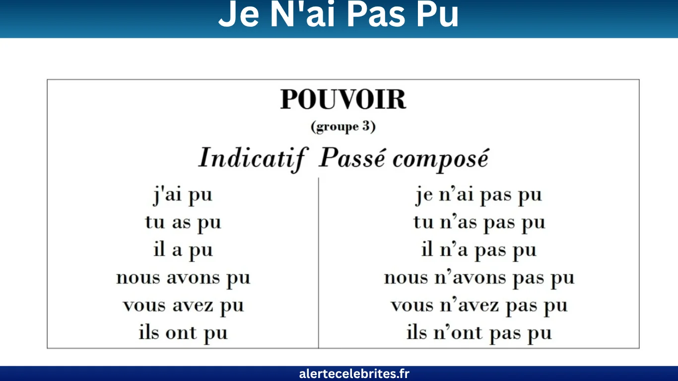 Je N'ai Pas Pu