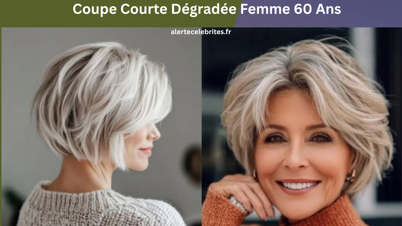 Coupe Courte Dégradée Femme 60 Ans